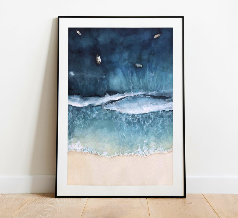 Abstract Australian Beach Art Print