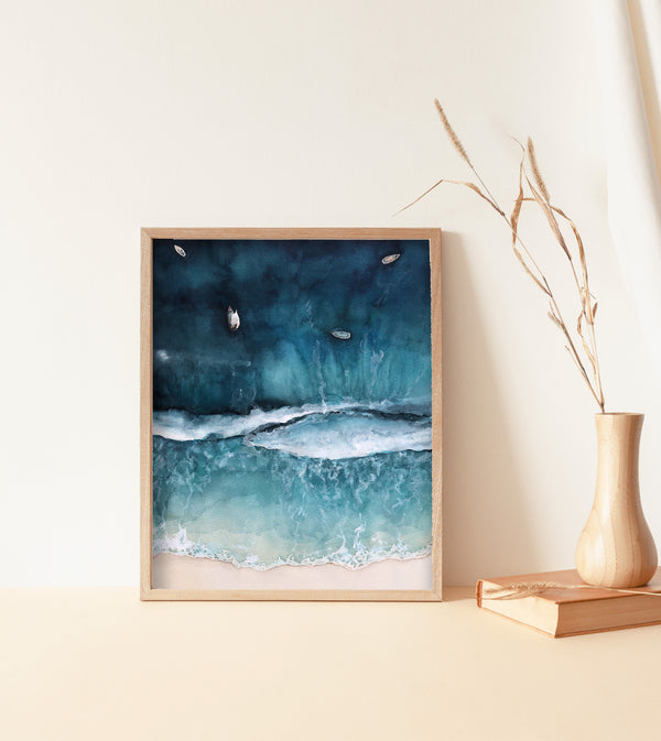 Abstract Australian Beach Art Print